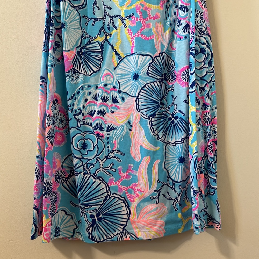 Lilly Pulitzer Ross Dress Bali Blue Once Upon a Tide Size Medium - Picture 8 of 10